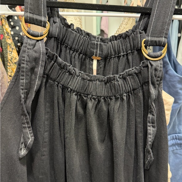 Free People Black Maxi Dress with Gold Ring Details - Picture 2 of 8